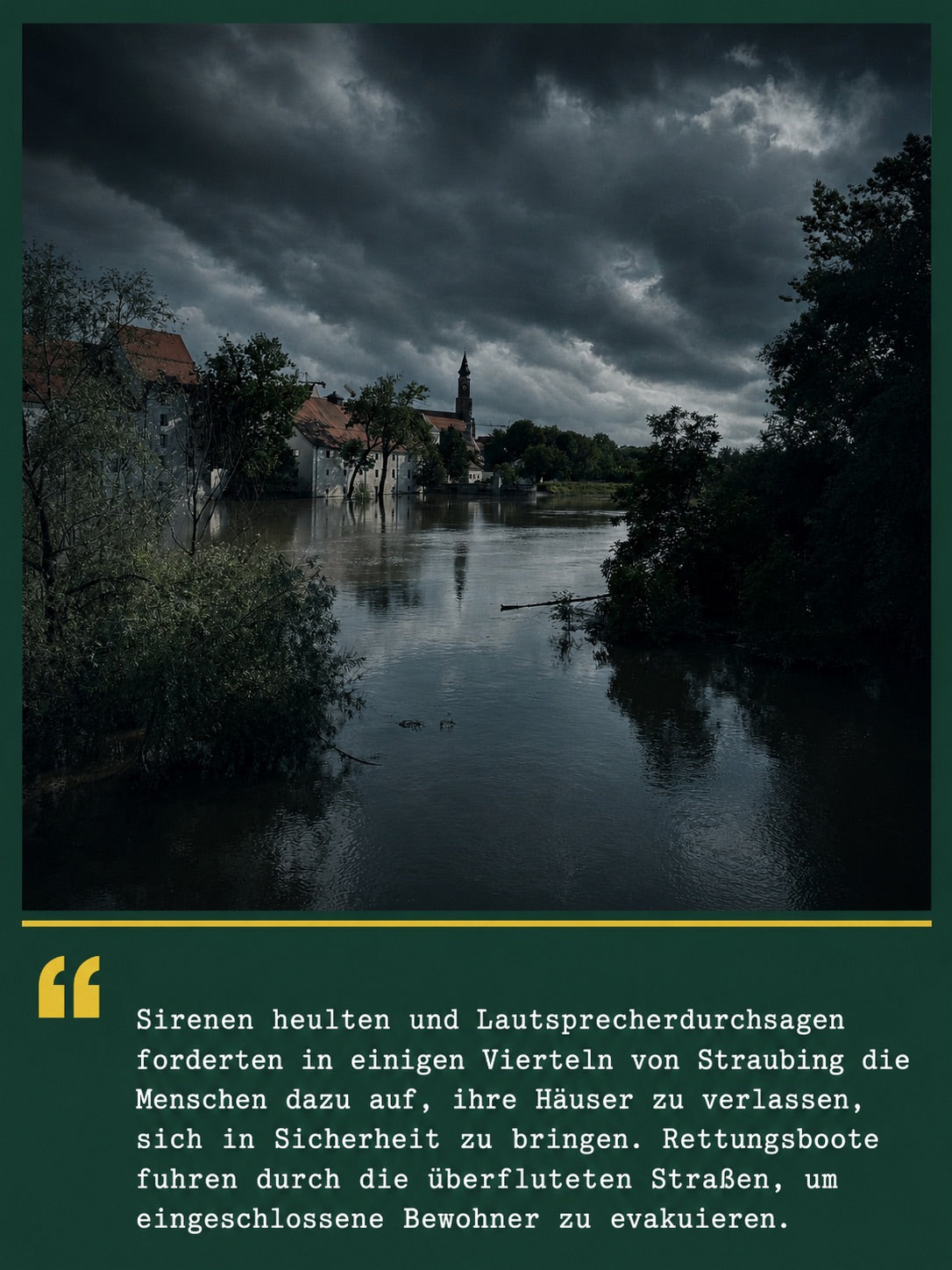 Die Donau bei Hochwasser