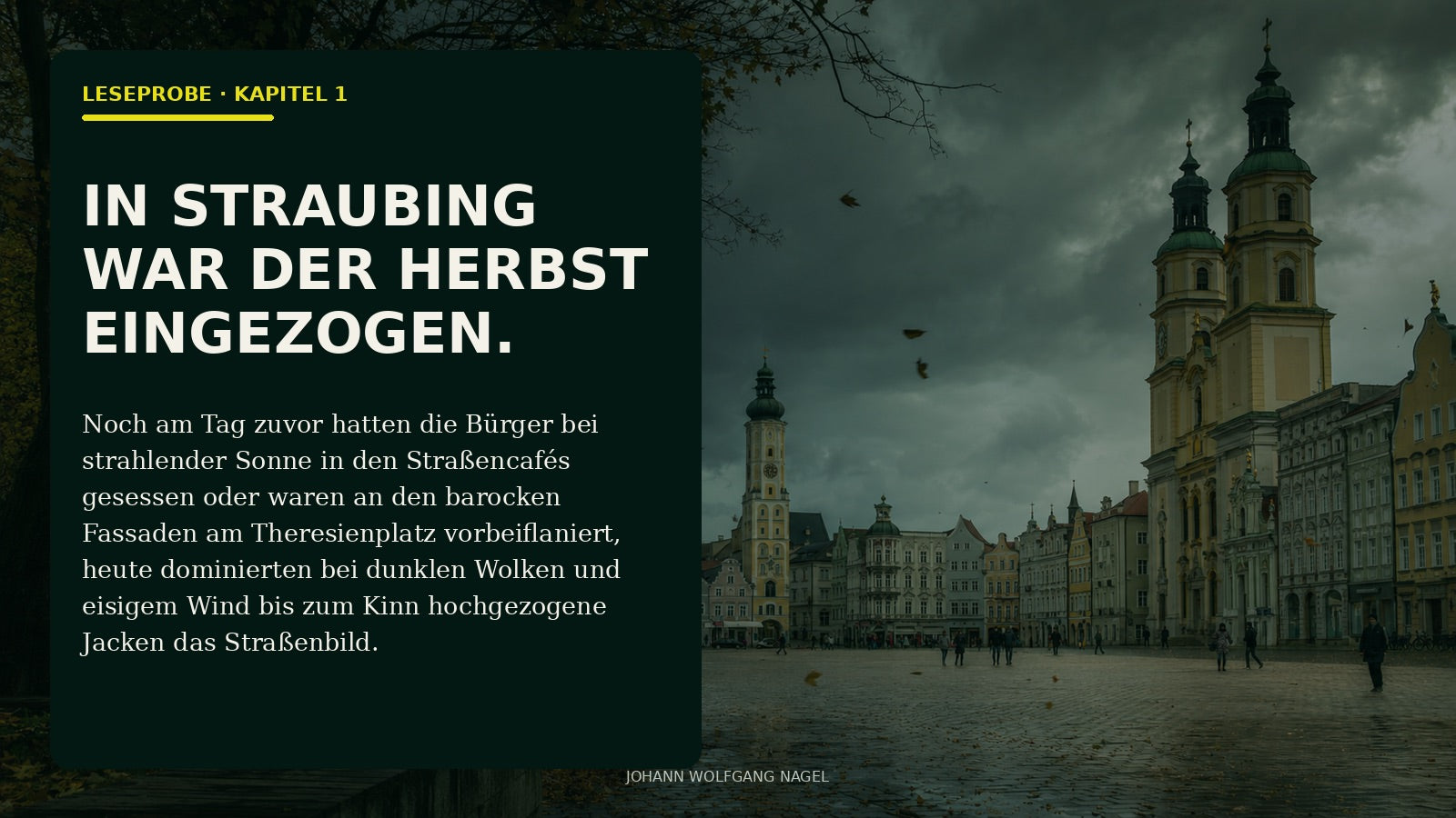 Leseprobe Kapitel 1 – In Straubing war der Herbst eingezogen
